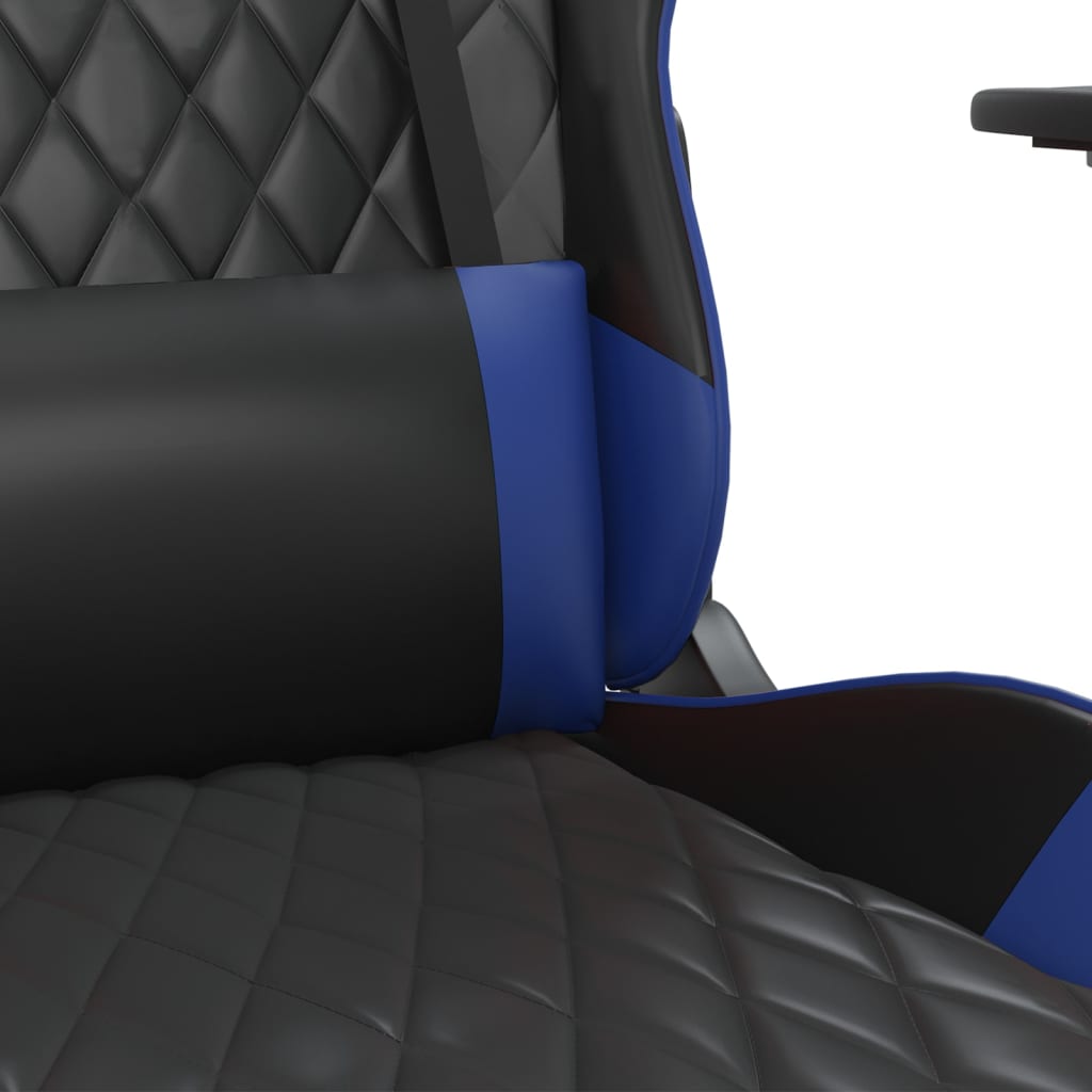 Gaming-Stuhl Schwarz und Blau Kunstleder