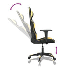 Gaming-Stuhl Schwarz und Golden Kunstleder