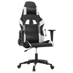Gaming-Stuhl Schwarz und Weiß Kunstleder