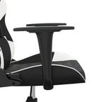 Gaming-Stuhl Schwarz und Weiß Kunstleder