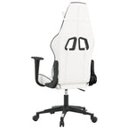 Gaming-Stuhl Weiß und Schwarz Kunstleder