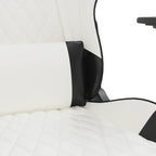 Gaming-Stuhl Weiß und Schwarz Kunstleder