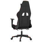 Gaming-Stuhl mit Fußstütze Schwarz und Rot Kunstleder