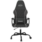 Gaming-Stuhl Schwarz und Grau Kunstleder