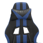 Gaming-Stuhl Schwarz und Blau Kunstleder
