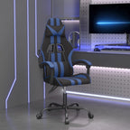 Gaming-Stuhl Schwarz und Blau Kunstleder