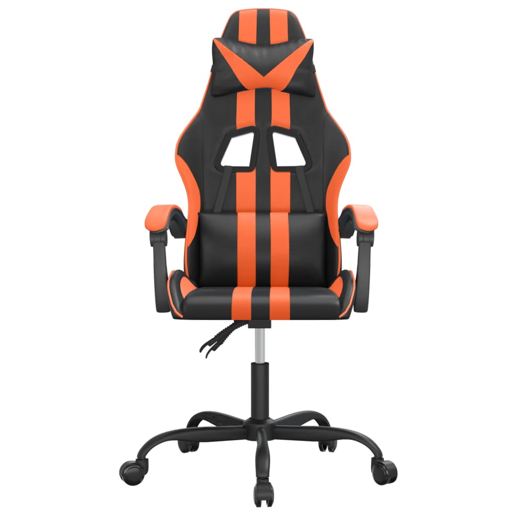 Gaming-Stuhl Schwarz und Orange Kunstleder