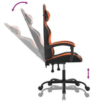 Gaming-Stuhl Schwarz und Orange Kunstleder