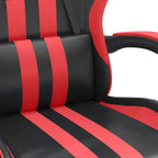 Gaming-Stuhl mit Fußstütze Schwarz und Rot Kunstleder