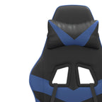 Gaming-Stuhl Schwarz und Blau Kunstleder