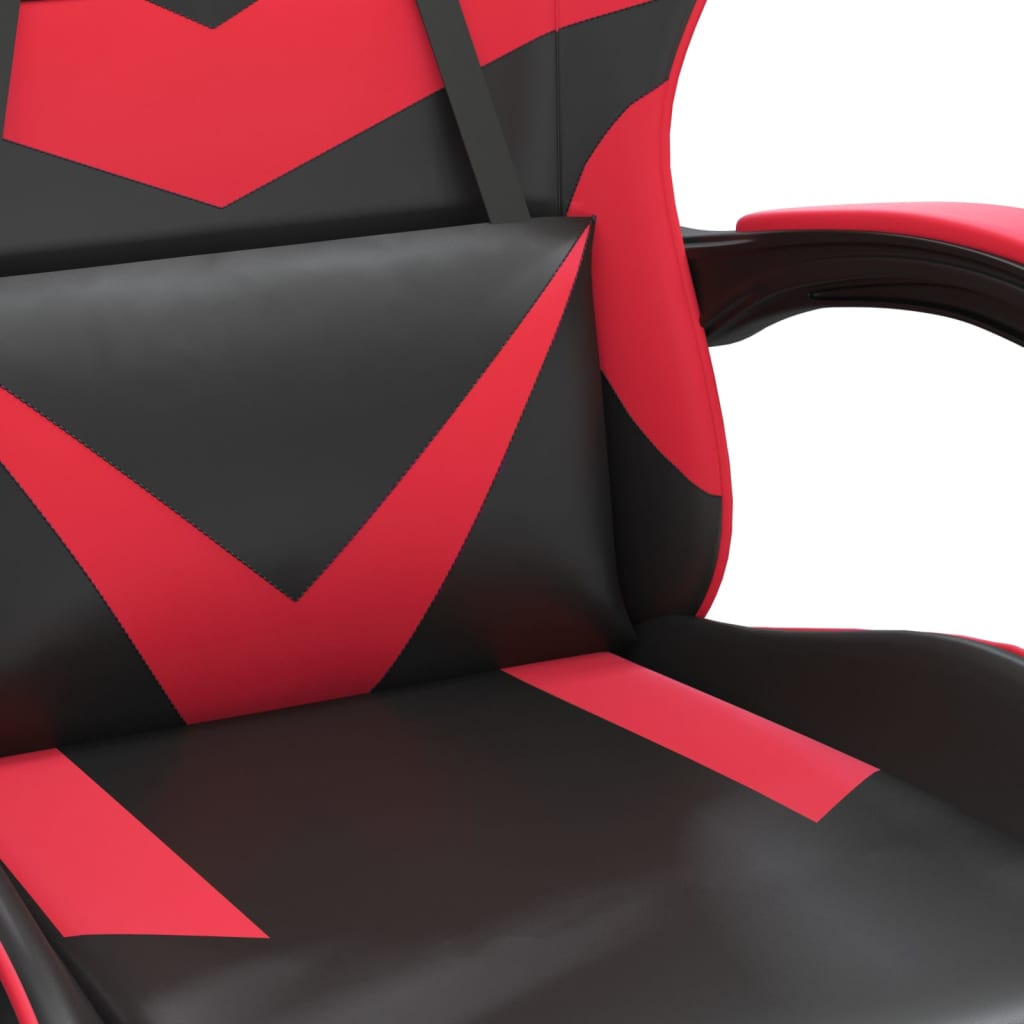 Gaming-Stuhl Schwarz und Rot Kunstleder