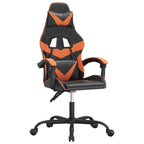 Gaming-Stuhl Schwarz und Orange Kunstleder