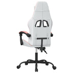 Gaming-Stuhl Weiß und Rosa Kunstleder