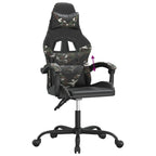 Gaming-Stuhl Schwarz und Tarnfarben Kunstleder