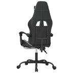Gaming-Stuhl mit Fußstütze Schwarz und Weiß Kunstleder