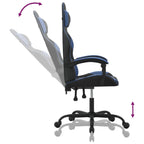 Gaming-Stuhl Schwarz und Blau Kunstleder
