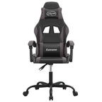 Gaming-Stuhl Schwarz und Grau Kunstleder