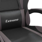 Gaming-Stuhl Schwarz und Grau Kunstleder
