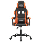 Gaming-Stuhl Schwarz und Orange Kunstleder