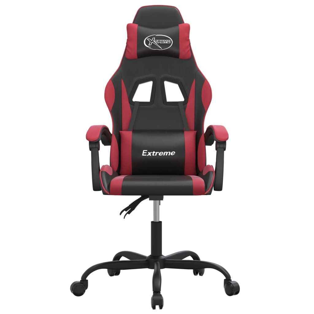 Gaming-Stuhl Schwarz und Weinrot Kunstleder