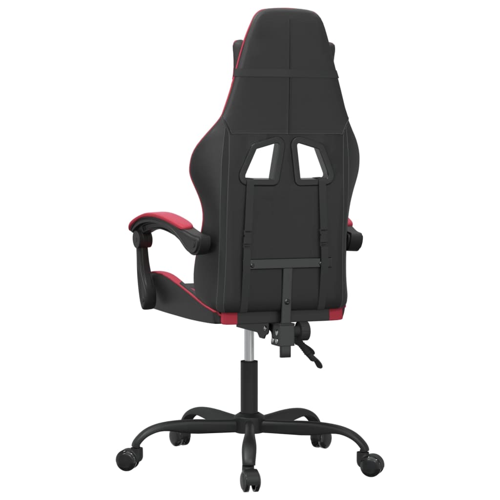 Gaming-Stuhl Schwarz und Weinrot Kunstleder