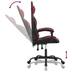 Gaming-Stuhl Schwarz und Weinrot Kunstleder