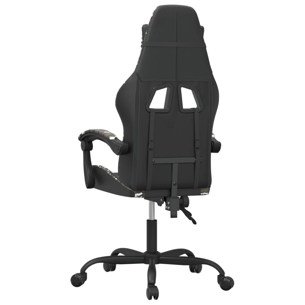 Gaming-Stuhl Schwarz und Tarnfarben Kunstleder