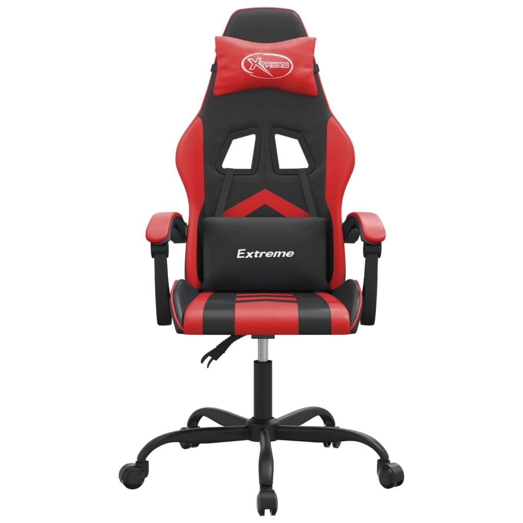 Gaming-Stuhl Schwarz und Rot Kunstleder