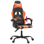 Gaming-Stuhl Schwarz und Orange Kunstleder