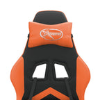 Gaming-Stuhl Schwarz und Orange Kunstleder