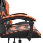 Gaming-Stuhl Schwarz und Orange Kunstleder