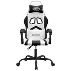 Gaming-Stuhl Weiß und Schwarz Kunstleder