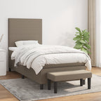 Boxspringbett mit Matratze Taupe 80x200 cm Stoff
