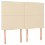 Boxspringbett mit Matratze Creme 140x190 cm Stoff