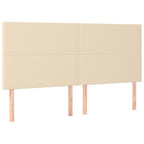 Boxspringbett mit Matratze Creme 200x200 cm Stoff