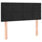 Boxspringbett mit Matratze & LED Schwarz 90x200 cm Samt
