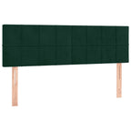 Boxspringbett mit Matratze & LED Dunkelgrün 140x200 cm Samt
