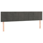 Boxspringbett mit Matratze & LED Dunkelgrau 200x200 cm Samt
