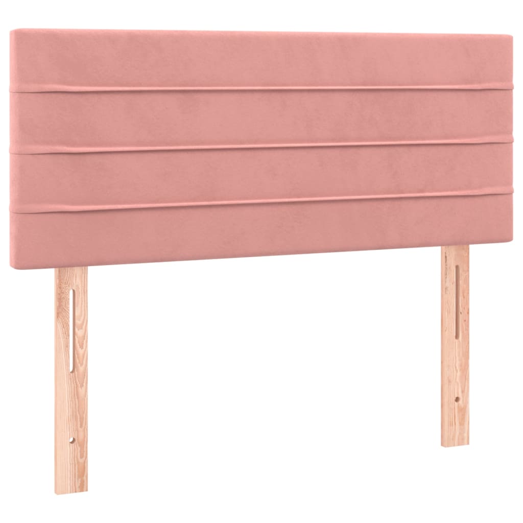 Boxspringbett mit Matratze & LED Rosa 120x200 cm Samt
