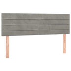 Boxspringbett mit Matratze & LED Hellgrau 140x200 cm Samt