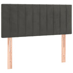 Boxspringbett mit Matratze & LED Dunkelgrau 90x190 cm Samt