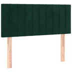 Boxspringbett mit Matratze & LED Dunkelgrün 90x190 cm Samt