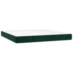 Boxspringbett mit Matratze & LED Dunkelgrün 160x200 cm Samt