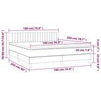 Boxspringbett mit Matratze & LED Schwarz 180x200 cm Samt