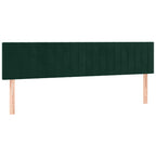 Boxspringbett mit Matratze & LED Dunkelgrün 180x200 cm Samt