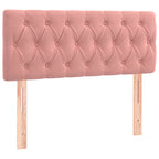 Boxspringbett mit Matratze & LED Rosa 90x190 cm Samt
