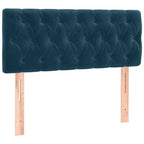 Boxspringbett mit Matratze & LED Dunkelblau 90x200 cm Samt