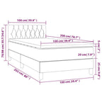 Boxspringbett mit Matratze & LED Dunkelgrau 100x200 cm Samt