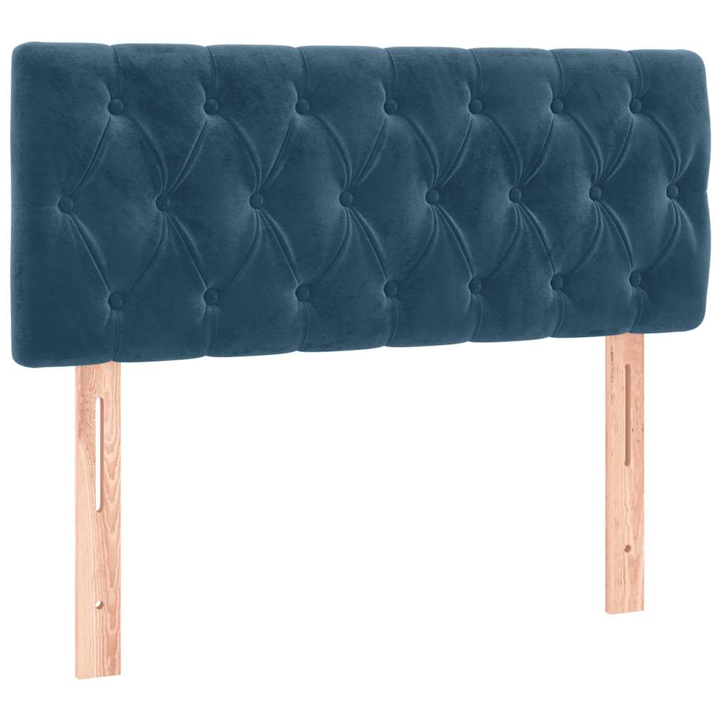Boxspringbett mit Matratze & LED Dunkelblau 100x200 cm Samt