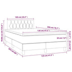 Boxspringbett mit Matratze & LED Dunkelgrün 120x200 cm Samt